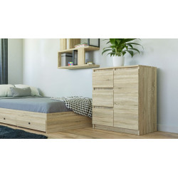 KOMODA 1 DRZWI 3 SZUFLADY SONOMA KOMPLET KOMODA 1 DRZWI 3 SZUFLADY SONOMA KOMPLET