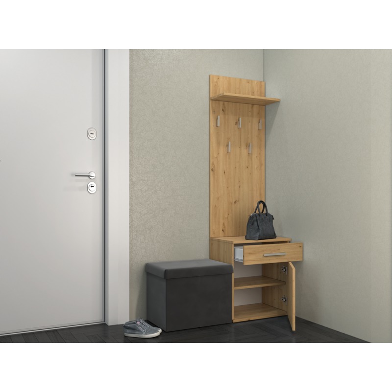 WIESZAK SZAFKA NA BUTY MISSISIPI DĄB ARTISAN