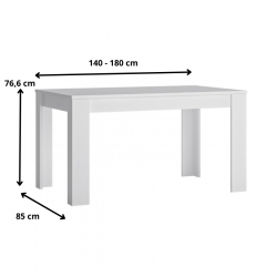 Stół rozkładany Lyon biały LYOT03 Meble Wójcik
