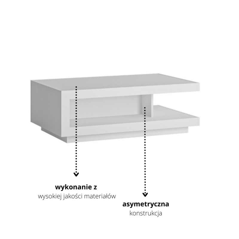 Stolik Lyon biały Typ LYOT01 Meble Wójcik Kolekcja Lyon