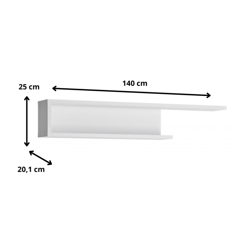 Półka Lyon biały Typ LYOP02 Meble Wójcik Kolekcja Lyon