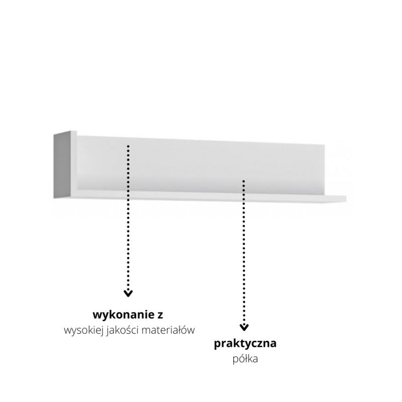 Półka Lyon biały Typ LYOP01 Meble Wójcik Kolekcja Lyon