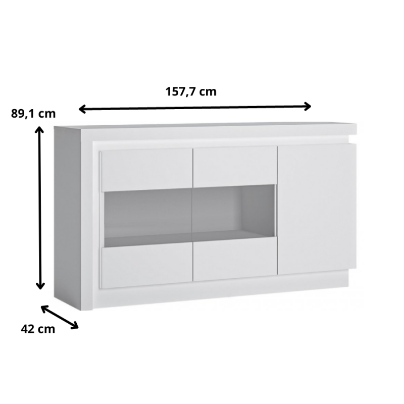 Komoda Lyon biały Typ LYOK02 3D Meble Wójcik Kolekcja Lyon