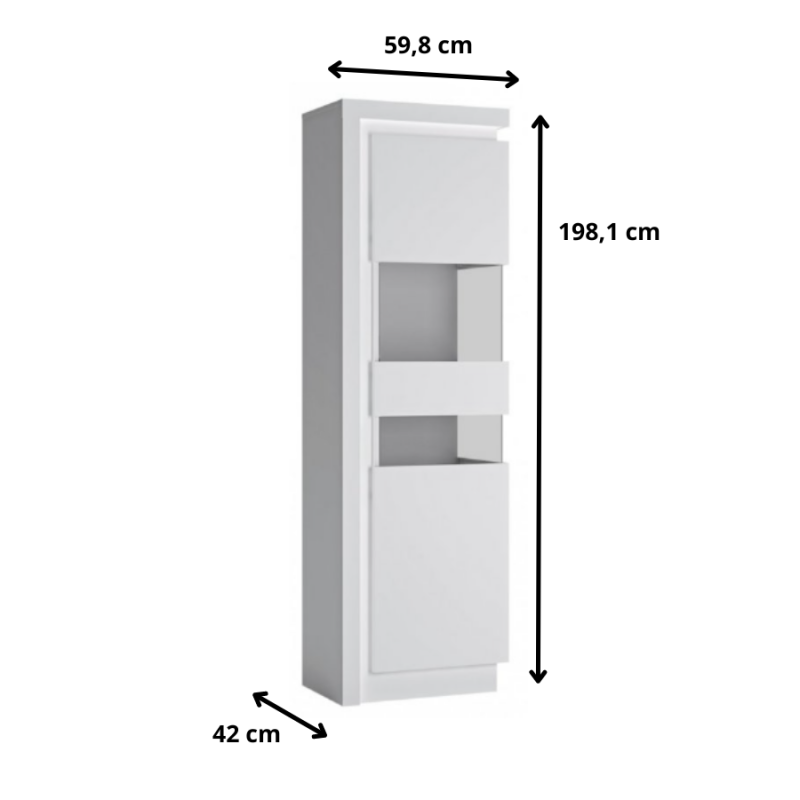 Witryna Lyon biały Typ LYOV03P 1D Meble Wójcik Kolekcja Lyon
