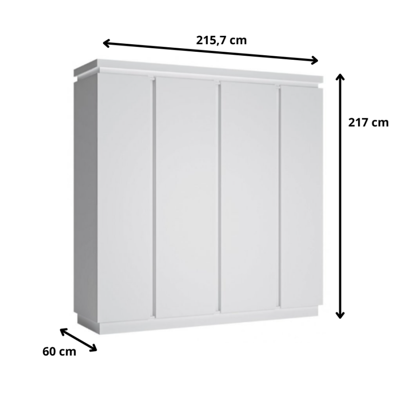 Szafa Lyon biały LYOS103 Meble Wójcik Kolekcja Lyon