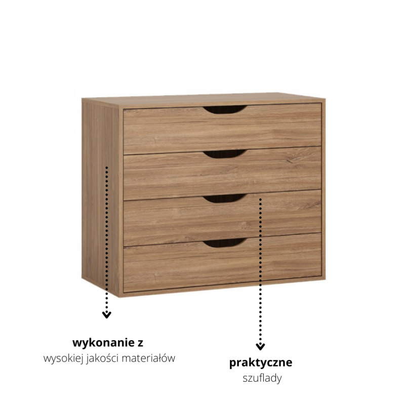 Komoda 4S Monaco Typ MOAS04 Meble Wójcik Kolekcja Monaco