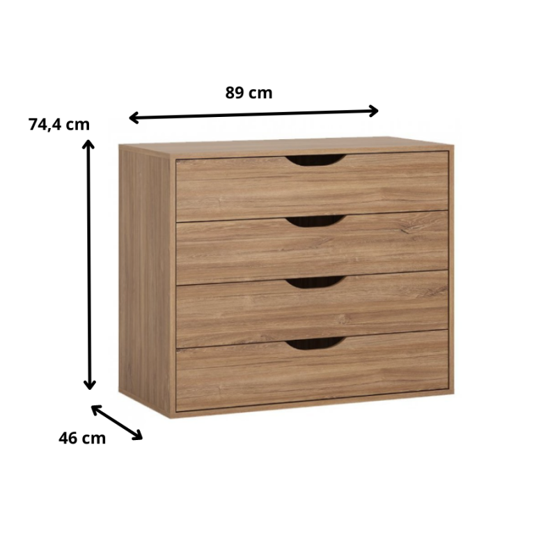 Komoda 4S Monaco Typ MOAS04 Meble Wójcik Kolekcja Monaco