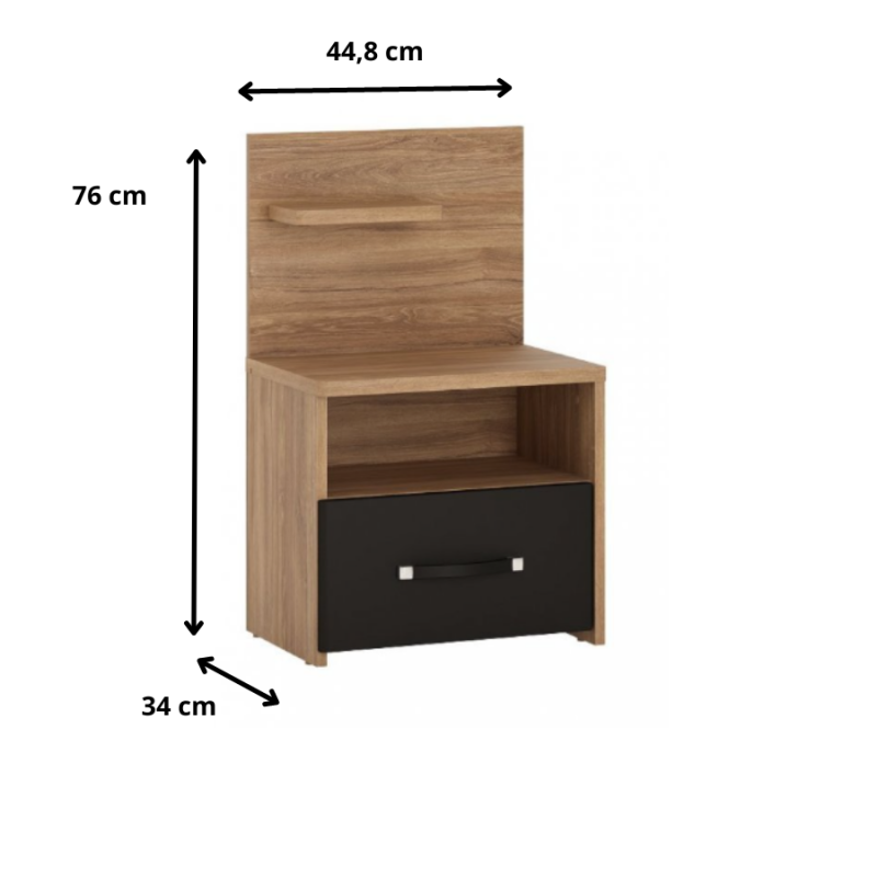 Szafka nocna 1S Monaco Typ MOAK02L Meble Wójcik Kolekcja Monaco