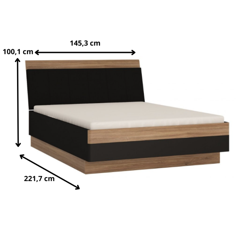 Łóżko 140 Monaco Typ MOAL01 Meble Wójcik Kolekcja Monaco