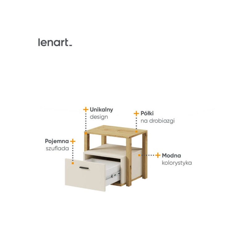 Szafka nocna Lenny LY-07 Lenart Meble