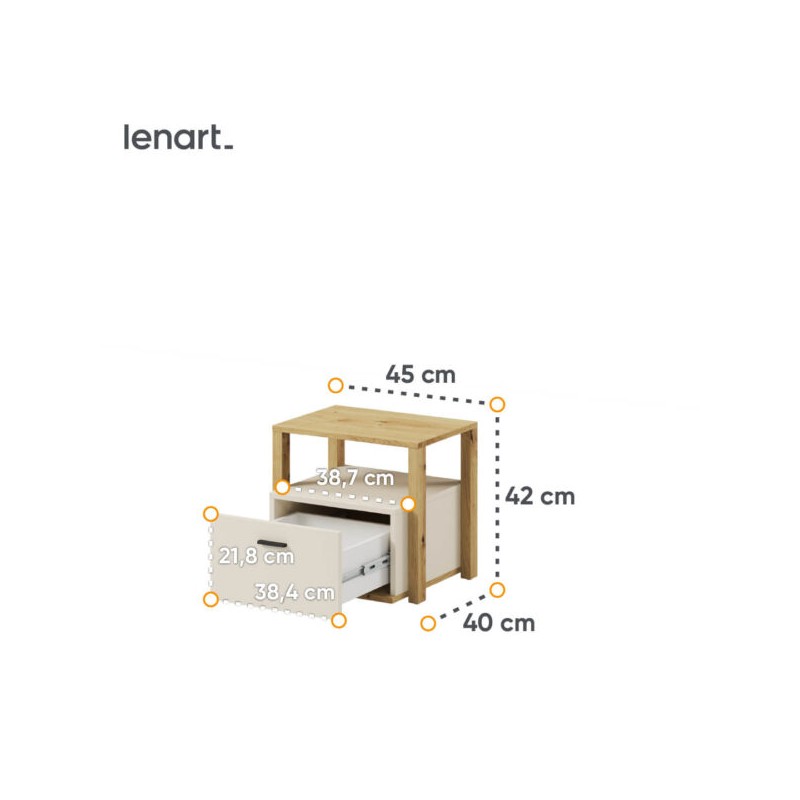 Szafka nocna Lenny LY-07 Lenart Meble