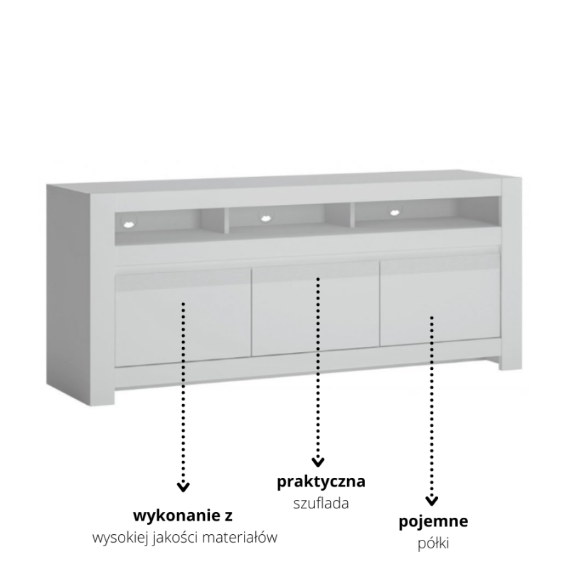 Komoda RTV Novi Typ NVIF01 Meble Wójcik Kolekcja Novi