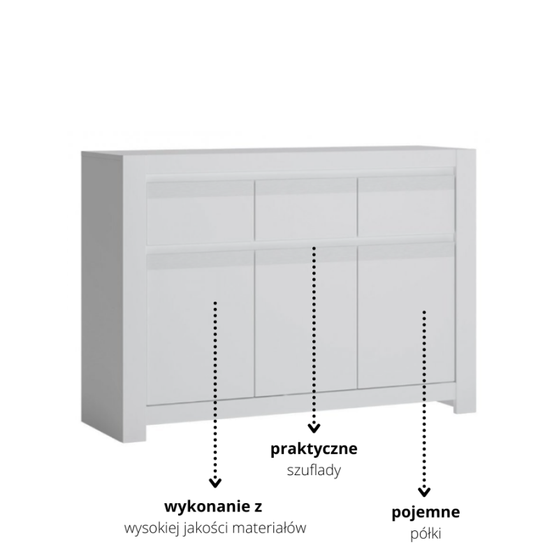 Komoda do pokoju dziennego Novi Typ NVIK04 Meble Wójcik