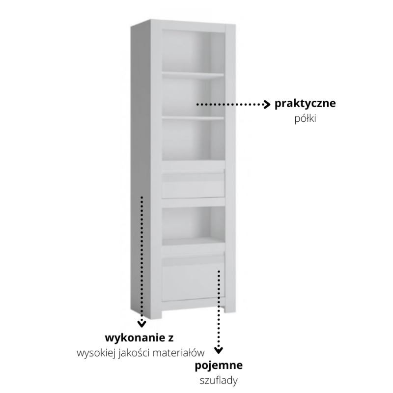 Regał do pokoju młodzieżowego Novi Typ NVIR01 Meble Wójcik