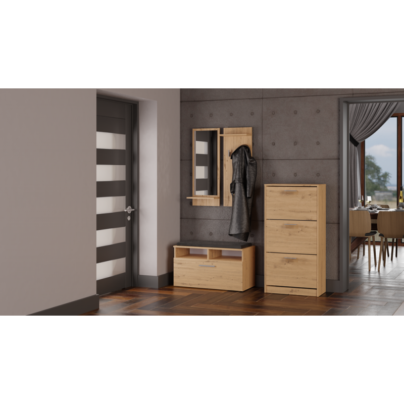 SZAFKA NA OBUWIE PAULA - DĄB ARTISAN