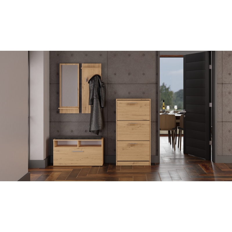 SZAFKA NA OBUWIE PAULA - DĄB ARTISAN