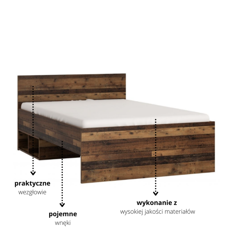 Łóżko 120 cm Nubi Typ NUBZ01 Meble Wójcik Kolekcja Nubi