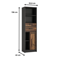 Regał do pokoju młodzieżowego Nubi Typ NUBR01 Meble Wójcik Regał do pokoju młodzieżowego Nubi Typ NUBR01 Meble Wójcik