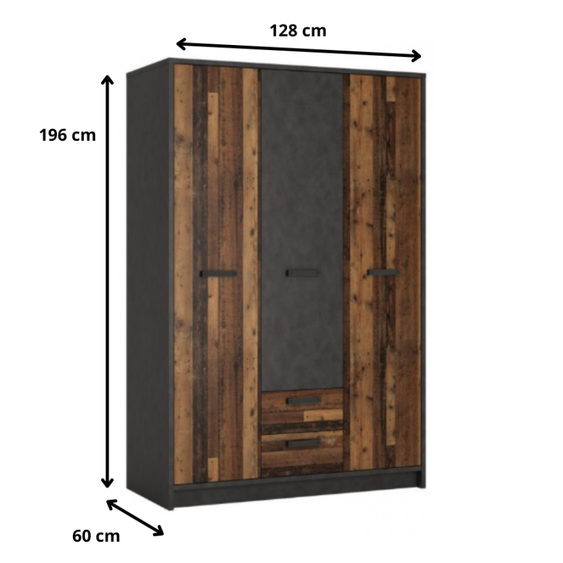 Szafa do pokoju młodzieżowego Nubi Typ NUBS02 Meble Wójcik