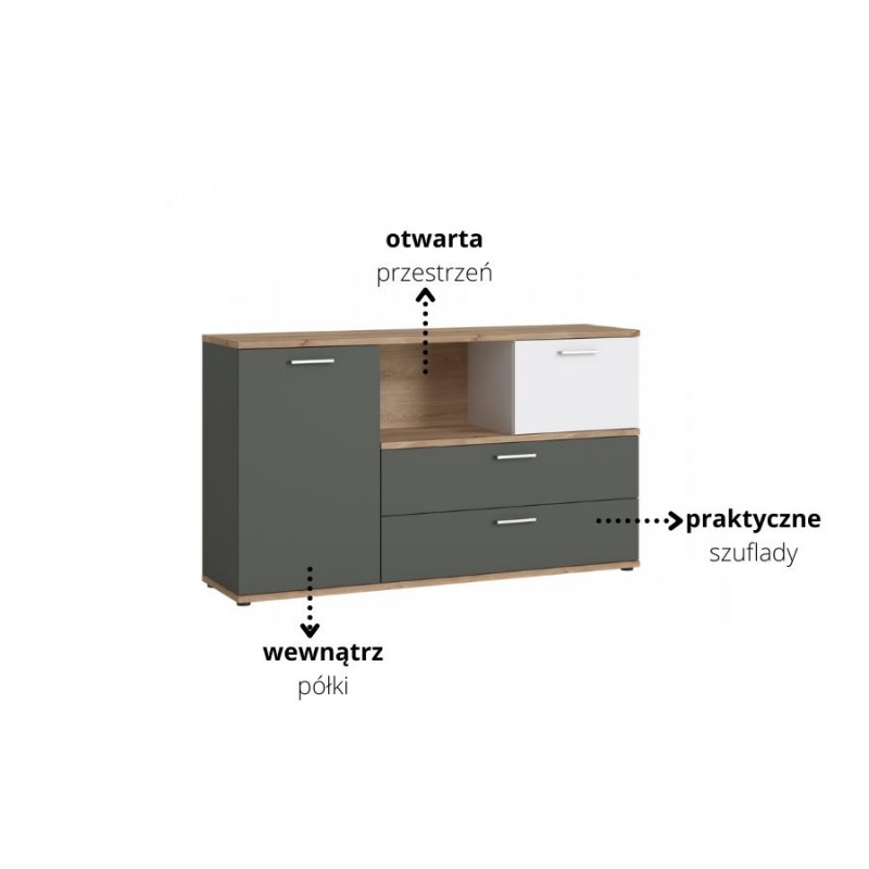 Komoda Twenty TWEK02 2D2S Meble Wójcik