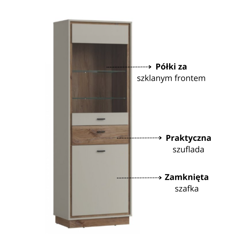 Witryna Rivero RIVV04 2D1S Meble Wójcik