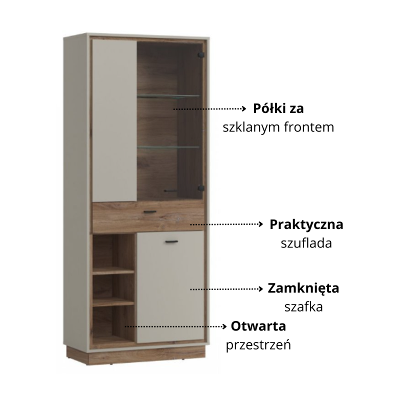 Witryna Rivero RIVV05 3D1S Meble Wójcik