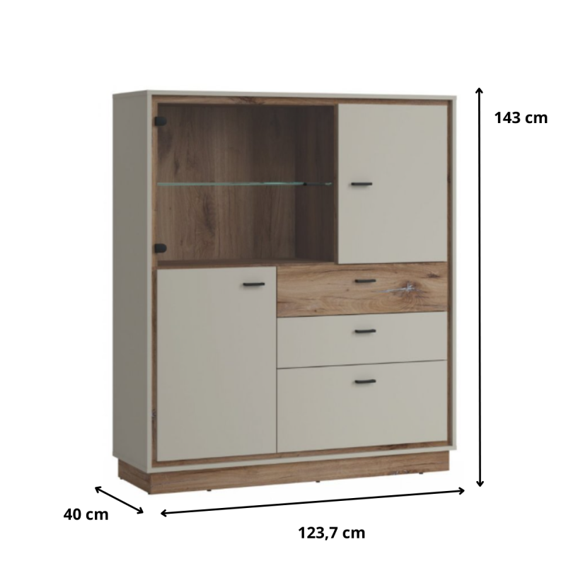 Witryna Rivero RIVV03 3D3S Meble Wójcik