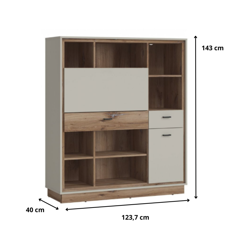 Regał Rivero RIVB02 1D2S1K Meble Wójcik