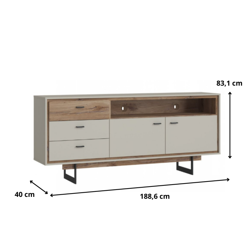 Komoda RTV Rivero RIVK01 2D3S Meble Wójcik