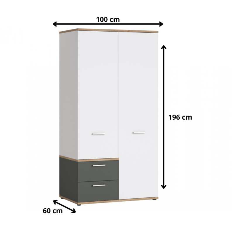 Szafa Twenty TWES02 2D2S Meble Wójcik