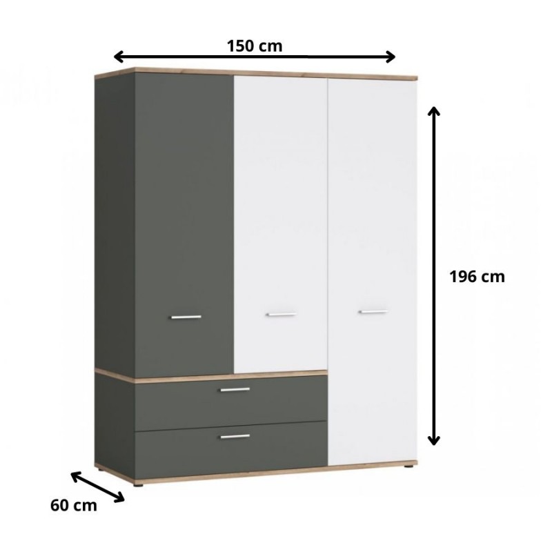 Szafa Twenty TWES03 3D2S Meble Wójcik