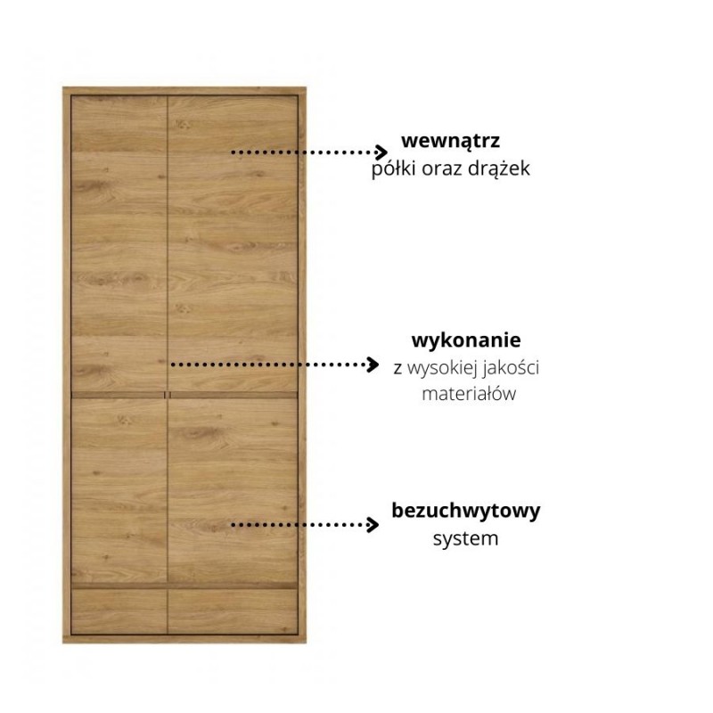 Szafa 2D-2S Shetland Typ 20 Meble W&oacute;jcik Kolekcja Shetland