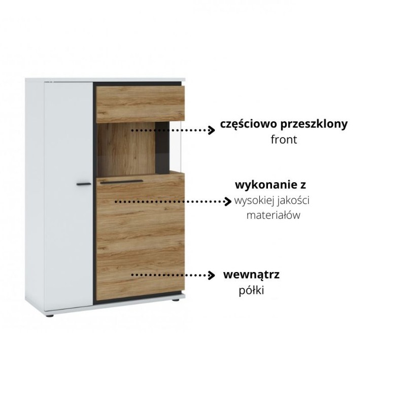 Witryna Salinas Typ SAIV01R 2D Meble Wójcik Kolekcja Salinas