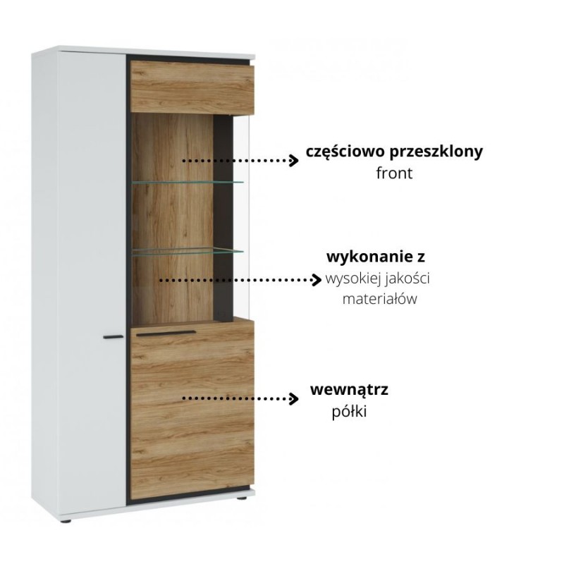 Witryna Salinas Typ SAIV02 2D Meble Wójcik Kolekcja Salinas