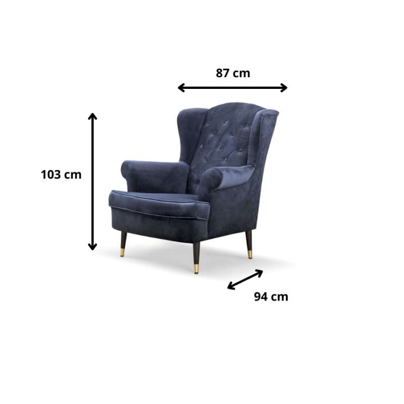 Fotel na wysokich nogach Venice