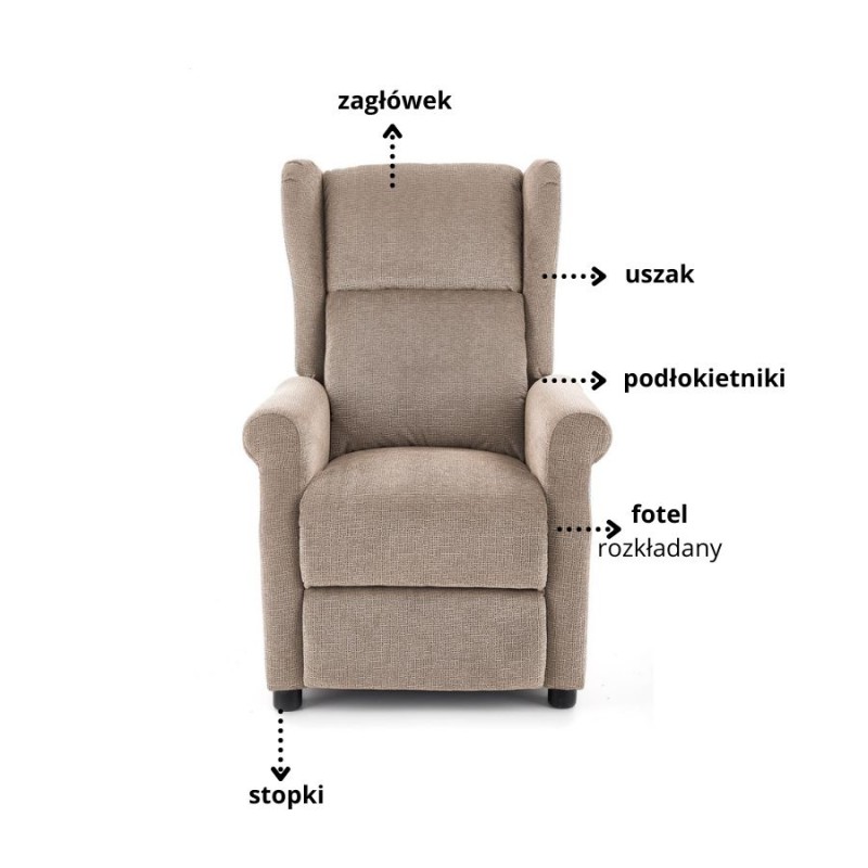 Rozkładany fotel Desert beżowy
