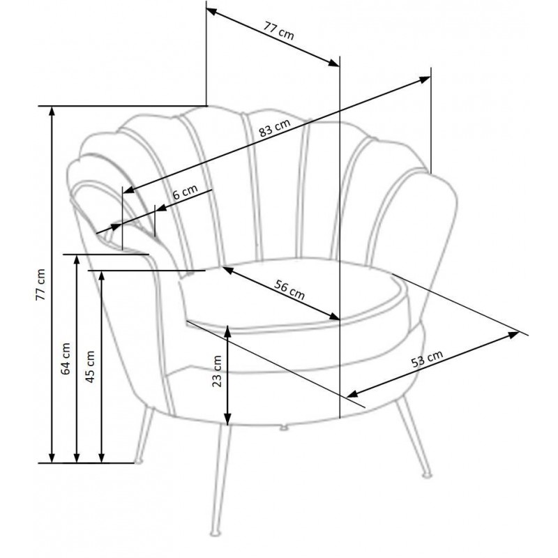 Nowoczesny fotel wypoczynkowy Reef różowy