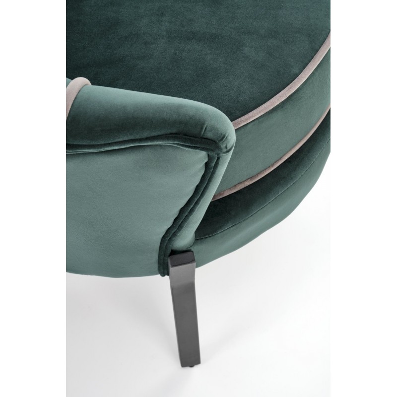 Nowoczesny fotel tapicerowany Wildlife z przeszyciami