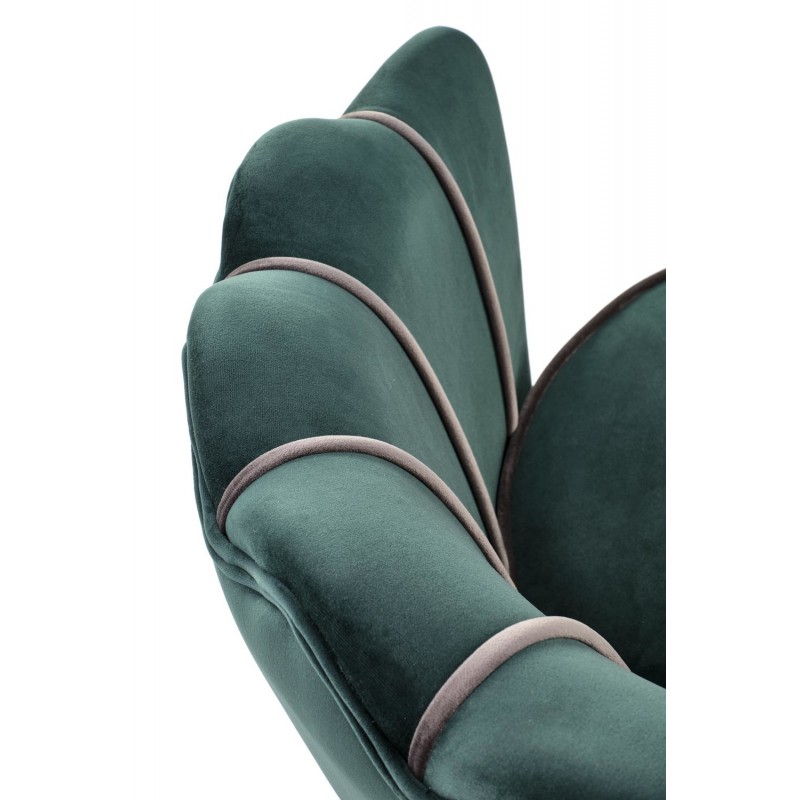 Nowoczesny fotel tapicerowany Wildlife z przeszyciami