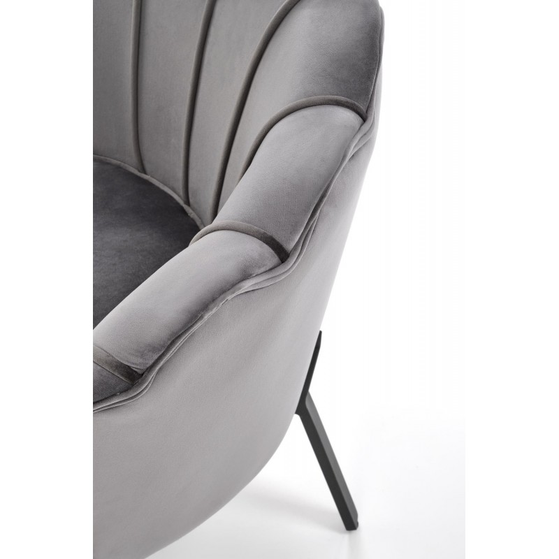 Nowoczesny fotel tapicerowany Wildlife z przeszyciami