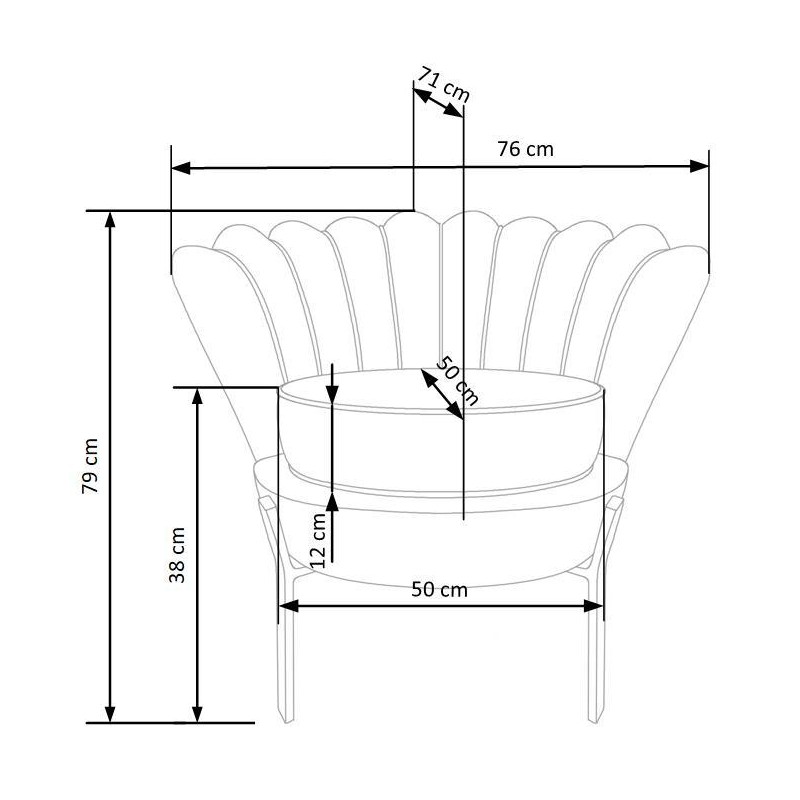 Nowoczesny fotel tapicerowany Wildlife z przeszyciami