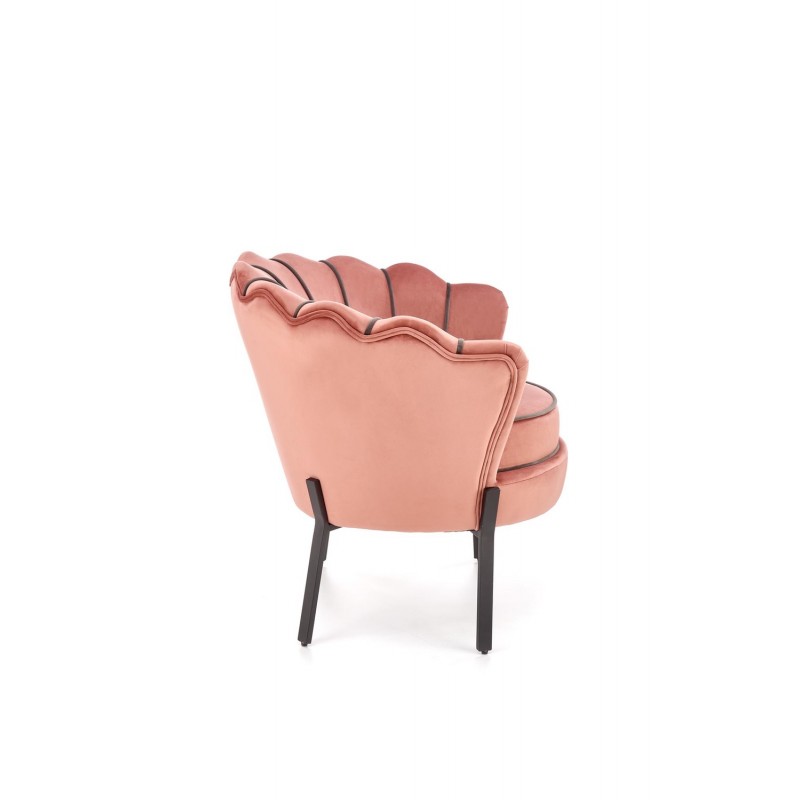 Nowoczesny fotel tapicerowany Wildlife z przeszyciami