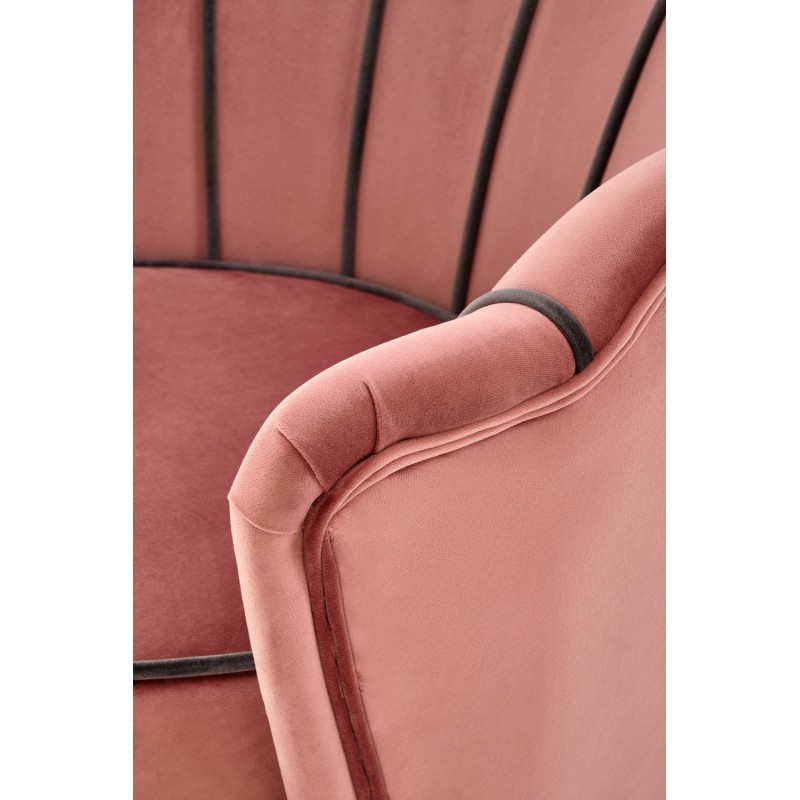 Nowoczesny fotel tapicerowany Wildlife z przeszyciami