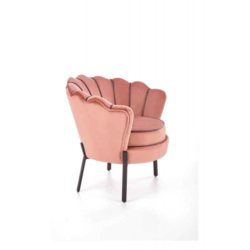 Nowoczesny fotel tapicerowany Wildlife z przeszyciami