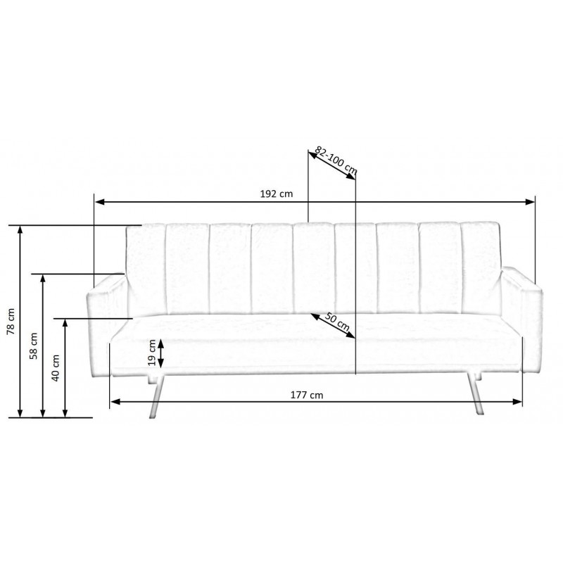 ARMANDO sofa popielaty
