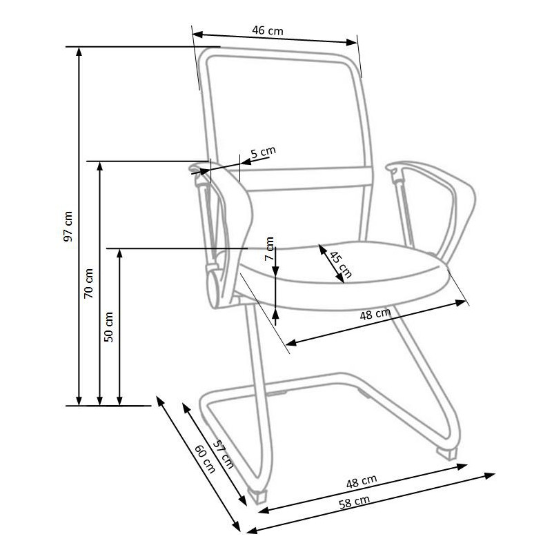 VIRE SKID fotel pracowniczy czarny