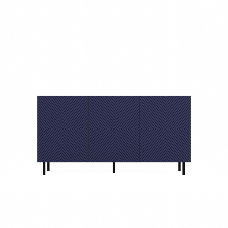 KOMODA KAMA 3 DRZWI KWADRAT ARTISAN/GRANAT KOMPLET