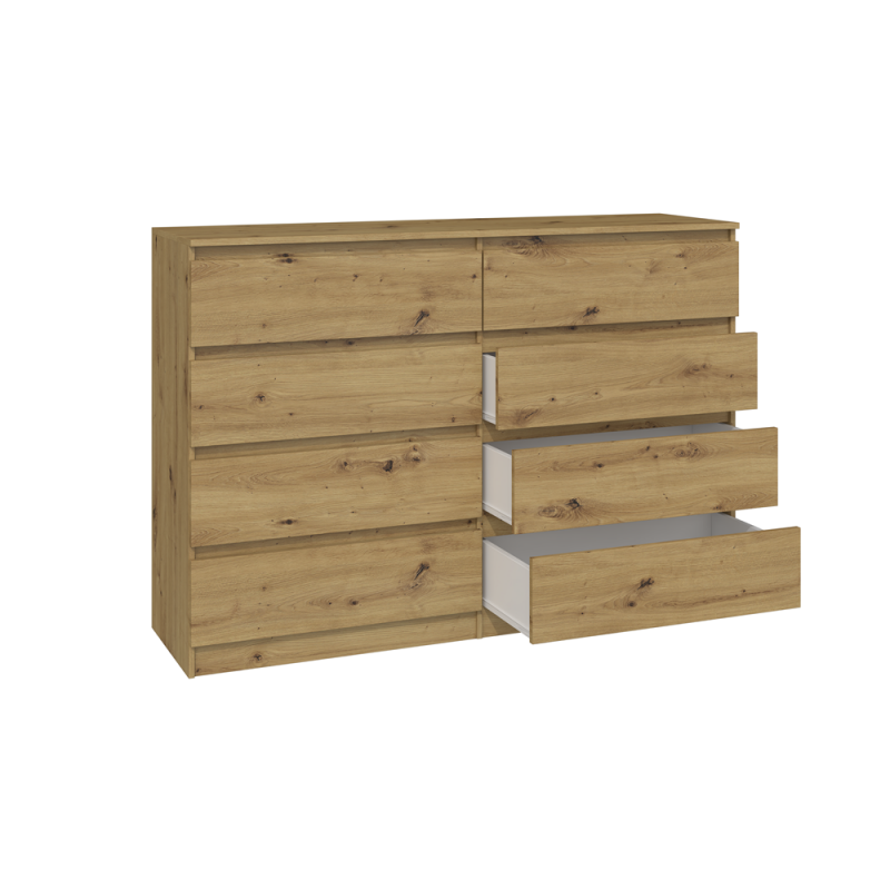 M8 MALWA KOMODA 140CM 8 SZUFLAD ARTISAN KPL