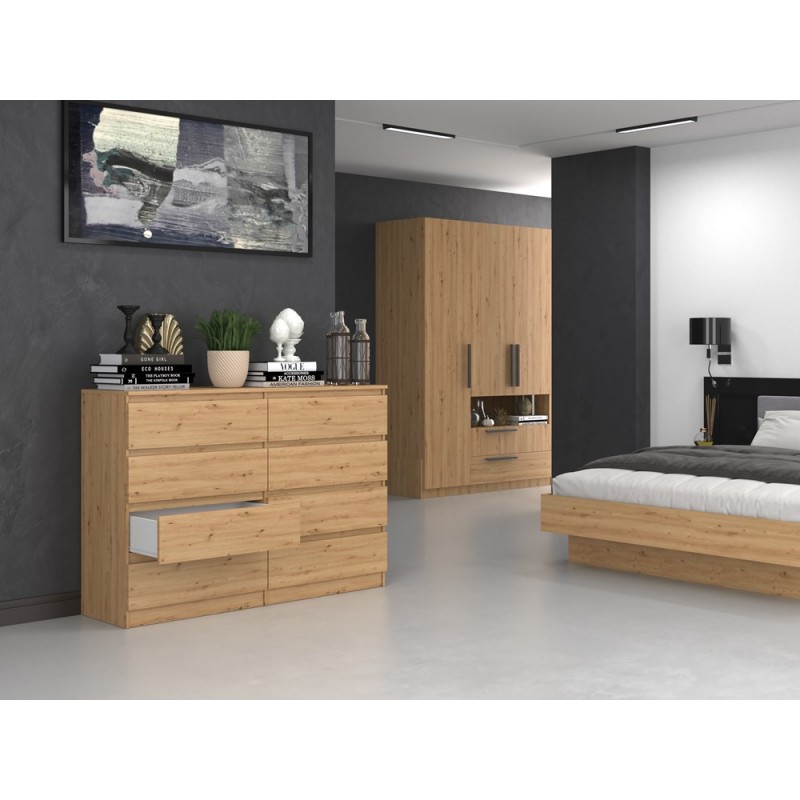 M8 MALWA KOMODA 140CM 8 SZUFLAD ARTISAN KPL