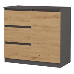 KOMODA 1 DRZWI 3 SZUFLADY ANT/ART KOMPLET